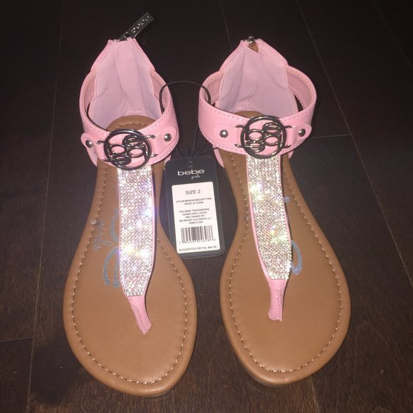Girls size 2 BEBE sandals BNWT - Picture 2 of 6